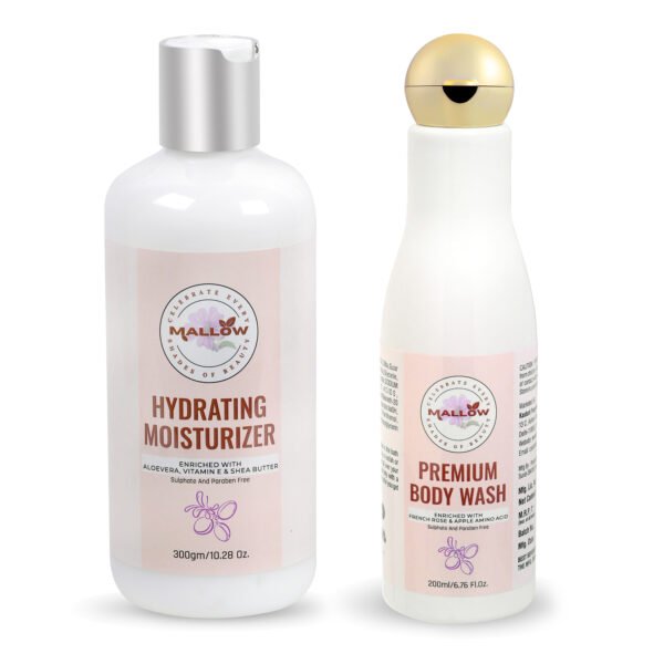 Moisturizer and Body Wash Mallow Combo Hydrating Moisturizer and Premium Body Wash