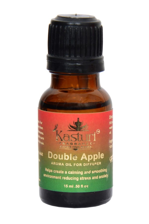 Kasturi Fragrance, Diffuser Essential Oil 15 ml, Double Apple, Premium Fragrance