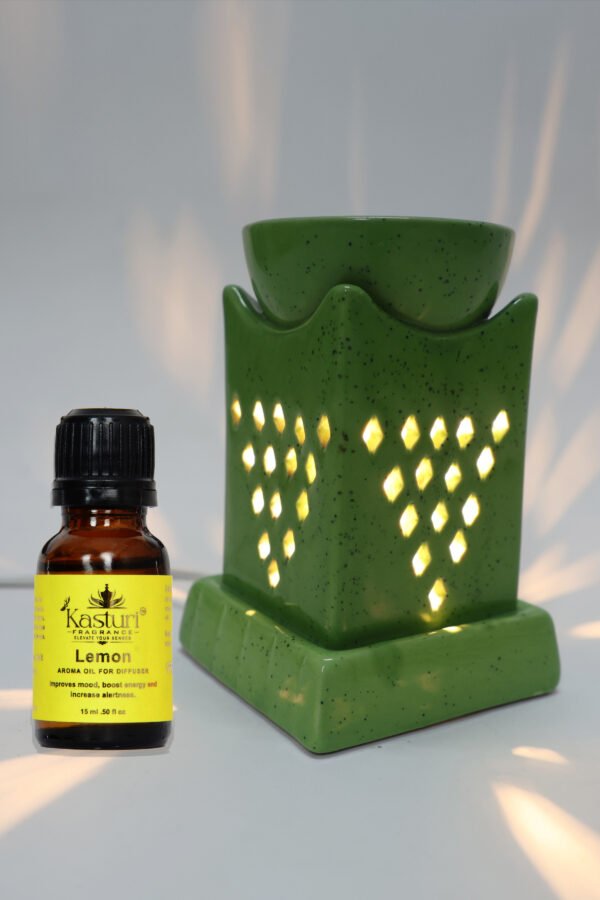 Kasturi Fragrance, Diffuser Essential Oil 15 ml, Lemon, Premium Fragrance