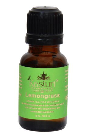 Kasturi Fragrance, Diffuser Essential Oil 15 ml, Lemongrass , Premium Fragrance