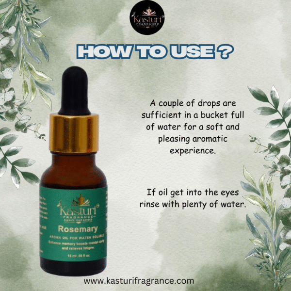 Kasturi Fragrance , Bath Essential Oil 15 ml, Kacha Bella , Premium Water Soluble Fragrance