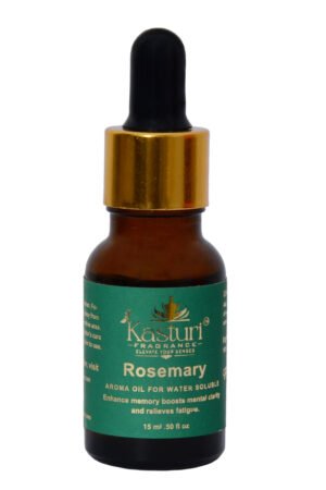 Kasturi Fragrance , Bath Essential Oil 15 ml, Rosemary , Premium Water Soluble Fragrance