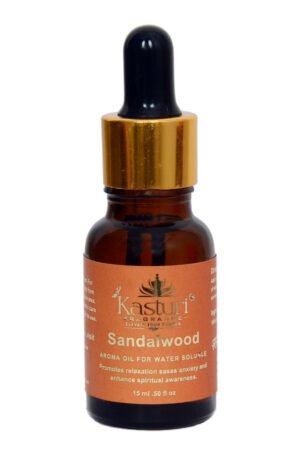 Kasturi Fragrance , Bath Essential Oil 15 ml, Sandalwood , Premium Water Soluble Fragrance