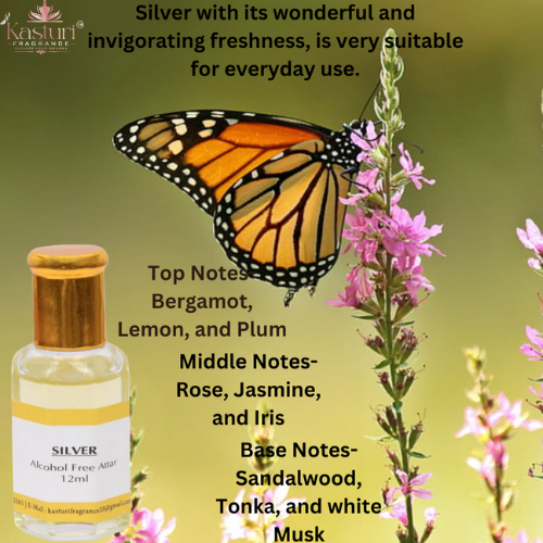 Silver, Active Premium Long Lasting Attar